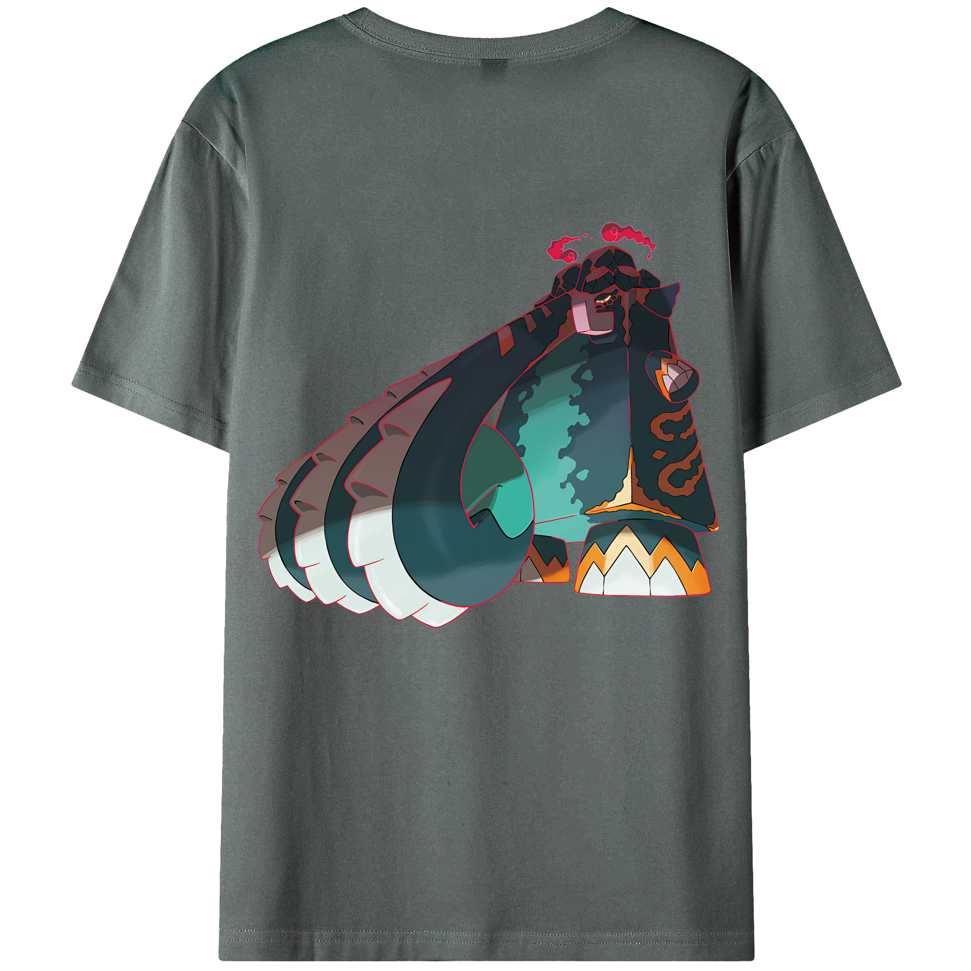 （画像用） ポケットモンスター Pokémon 綿100％ メンズ半袖Tシャツ（バックプリント） 通気性